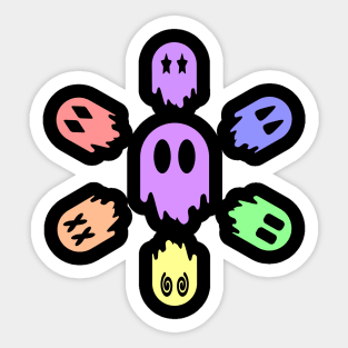 Color Ghosts Sticker